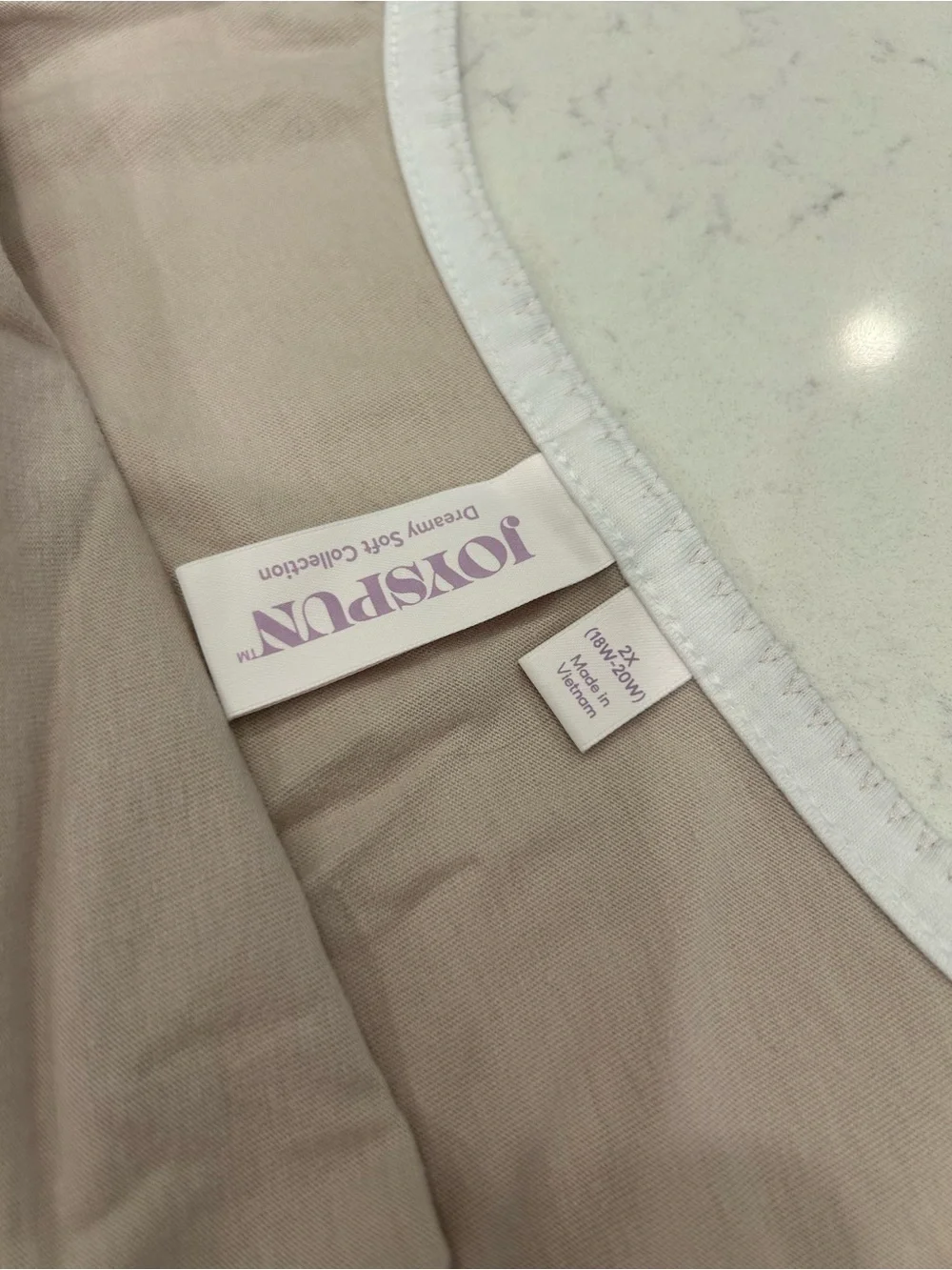 Women's Neutral Sleep Tank and Boxer Short Set - Cream/Tan